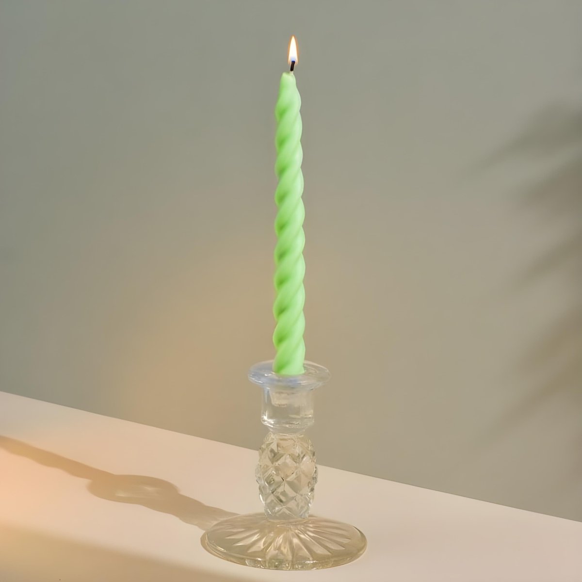 12Pcs Twisted Spiral Candles Size (8") - Classy Candles