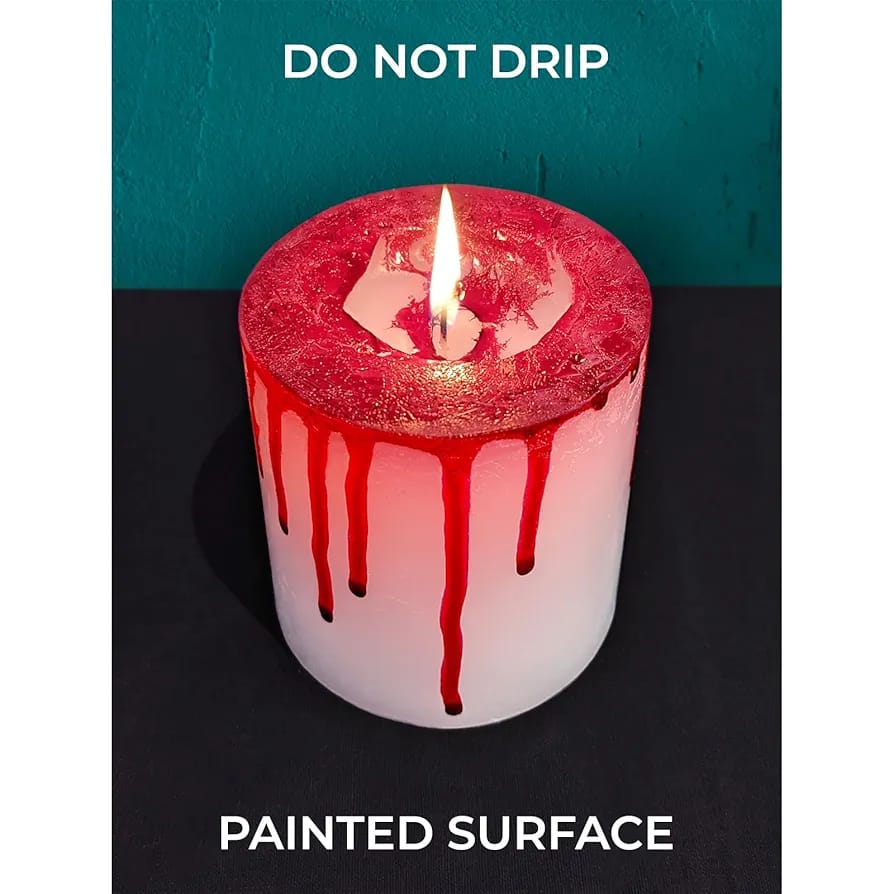 3Pcs Spooky Red Drip Candle Size (3x3) - Classy Candles