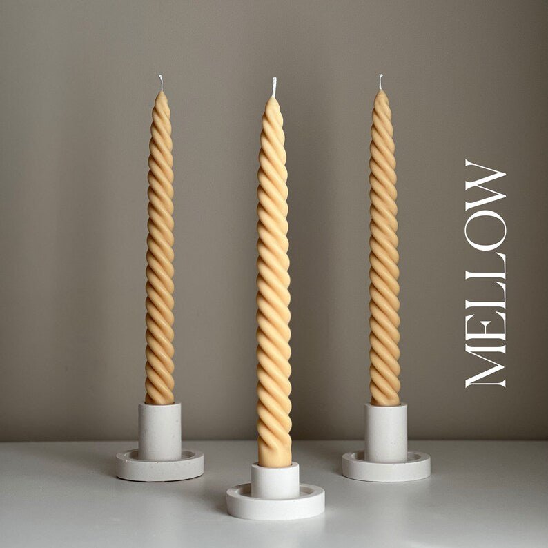 6Pcs Spiral Candles Size 10" Inches - Classy Candles