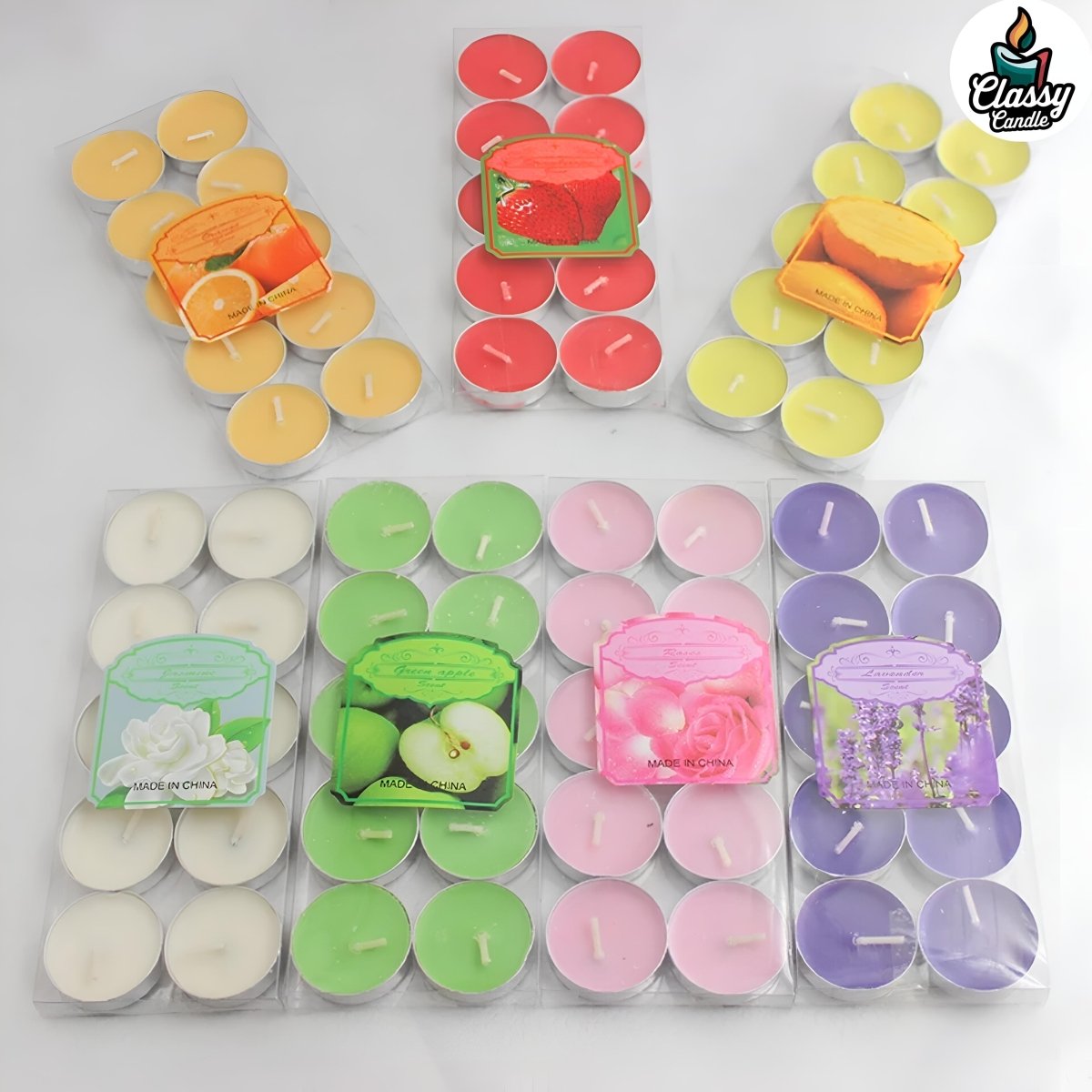 12 Scented Tealight Candles - 4-Hour Burn Time for a Cozy, Inviting Atmospher - Classy Candles