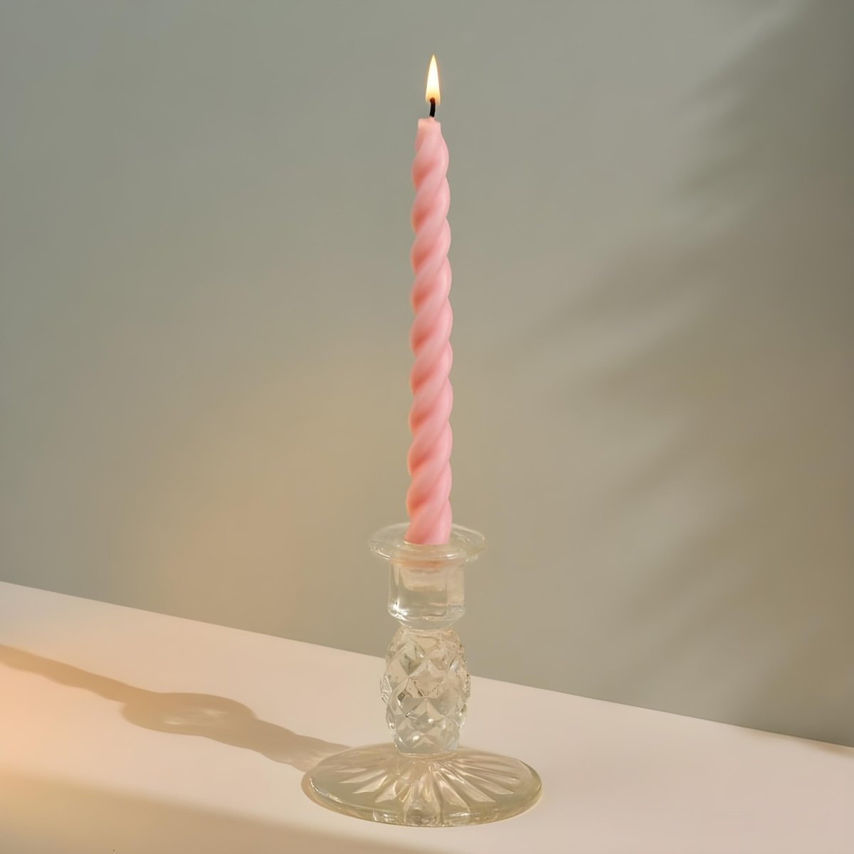12Pcs Twisted Spiral Candles Size (8") - Classy Candles