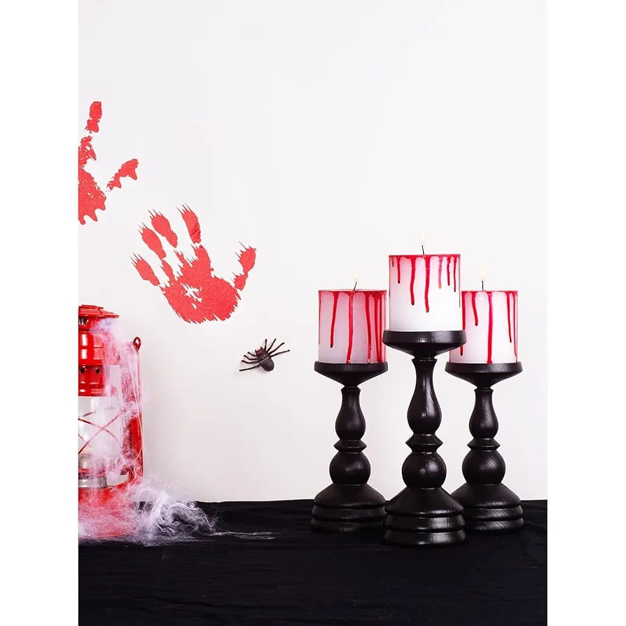 3Pcs Spooky Red Drip Candle Size (3x3) - Classy Candles
