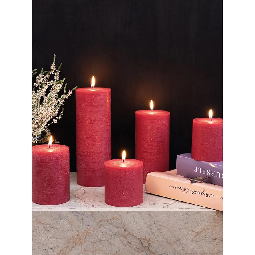 4Pcs Beautiful Pillar Candles Set Size (3x3) (3x4) (3x6) (3x9) - Classy Candles