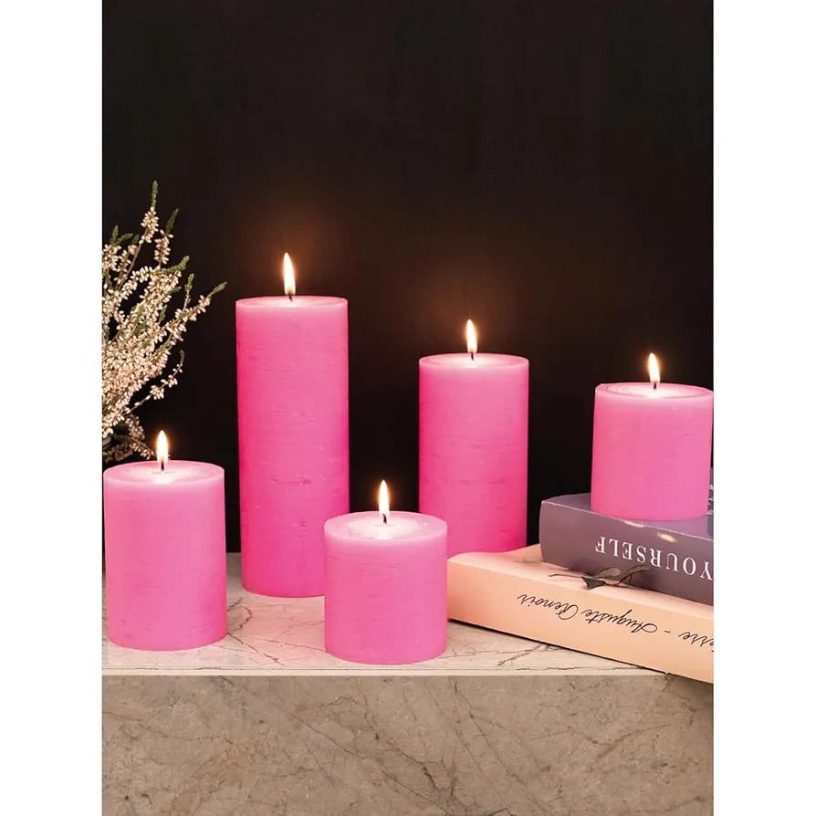 4Pcs Beautiful Pillar Candles Set Size (3x3) (3x4) (3x6) (3x9) - Classy Candles