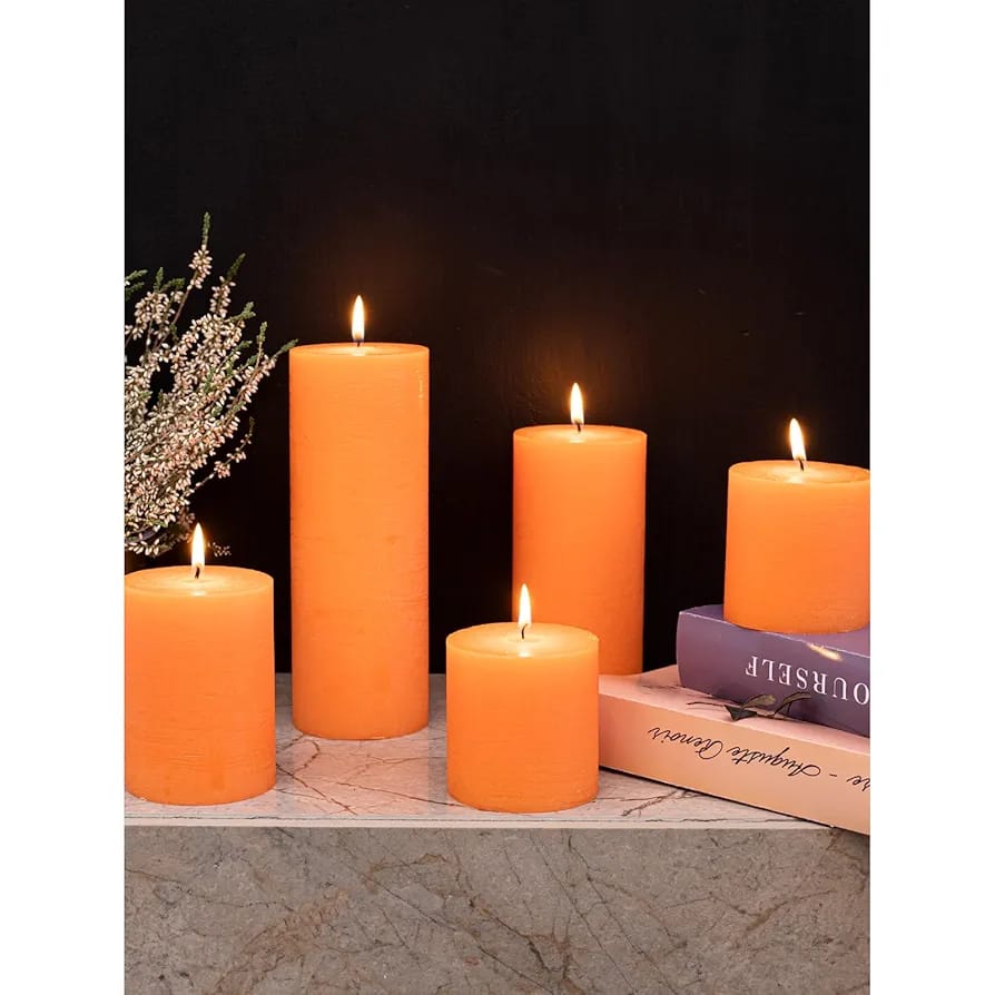 4Pcs Beautiful Pillar Candles Set Size (3x3) (3x4) (3x6) (3x9) - Classy Candles