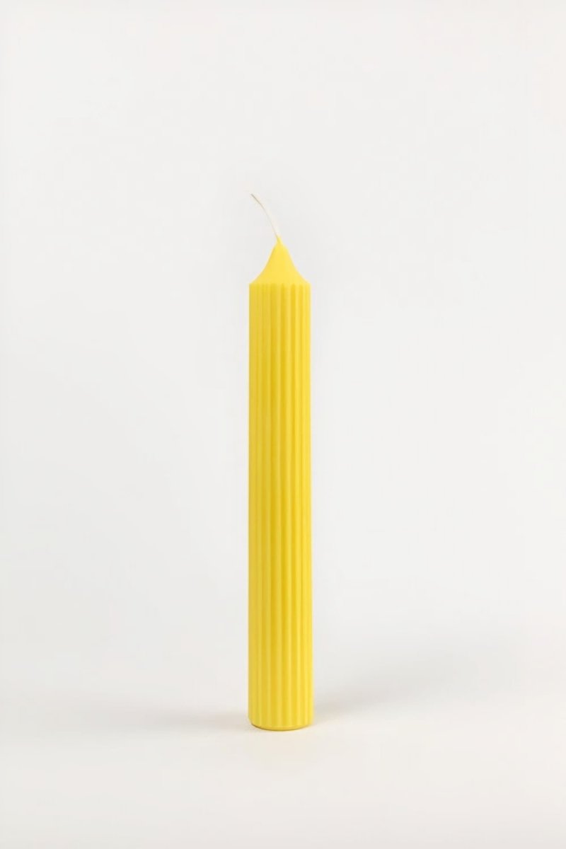 5Pcs Ribbbed Dinner Candles Size (7") - Classy Candles