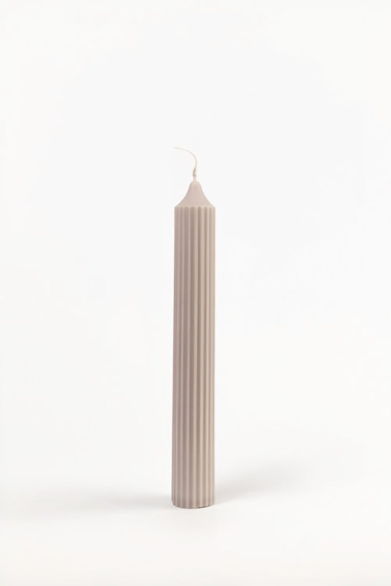5Pcs Ribbbed Dinner Candles Size (7") - Classy Candles