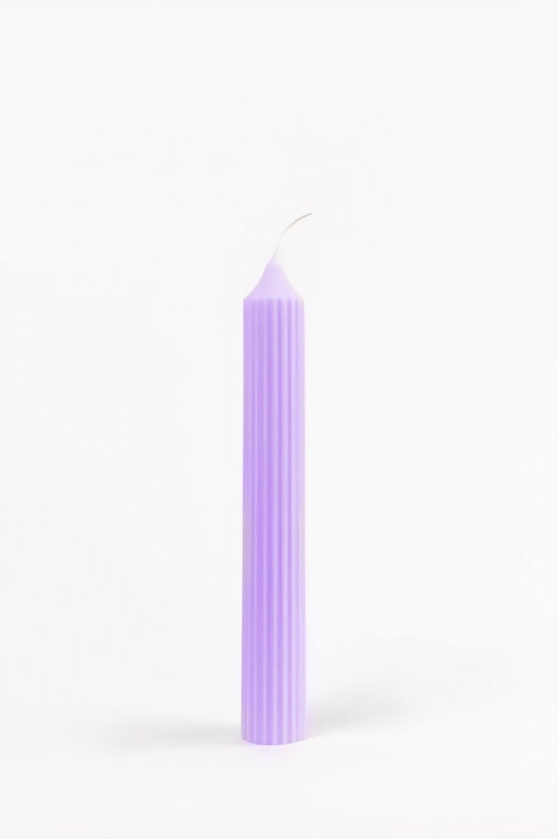 5Pcs Ribbbed Dinner Candles Size (7") - Classy Candles
