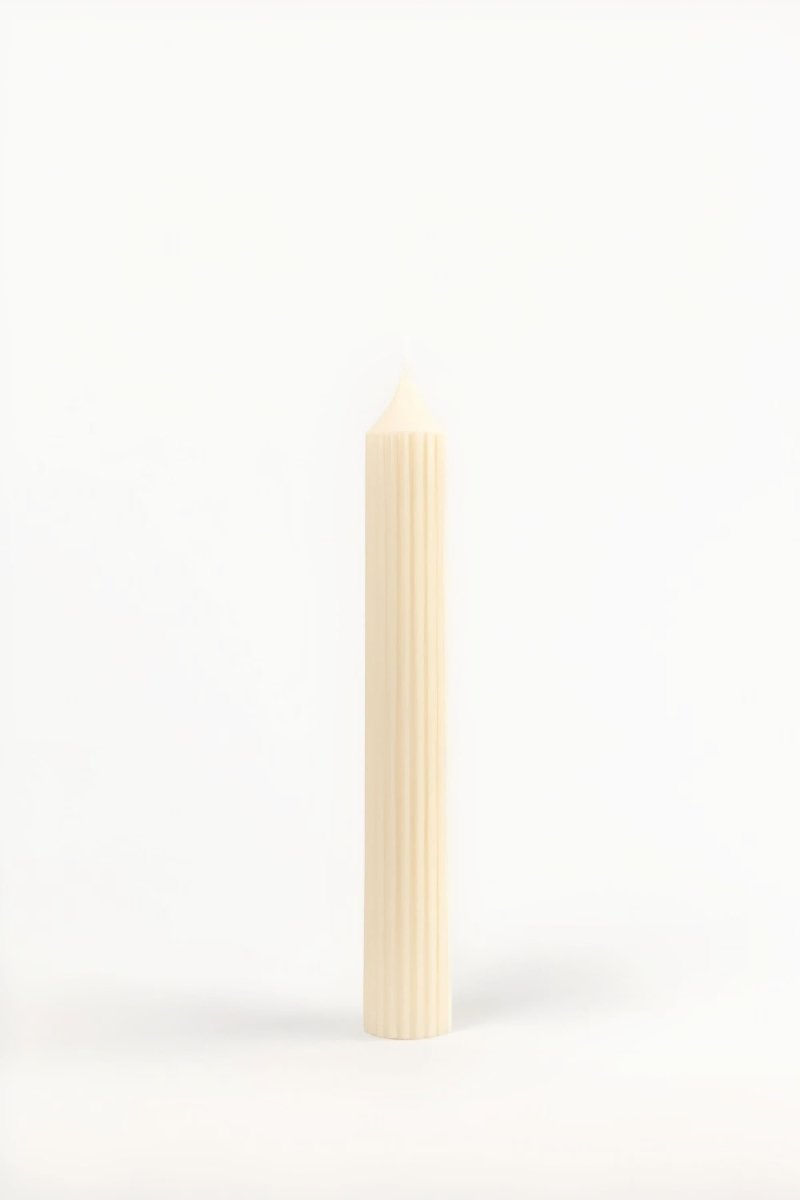 5Pcs Ribbbed Dinner Candles Size (7") - Classy Candles