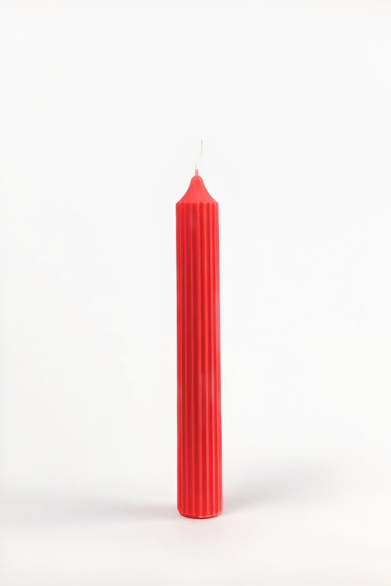5Pcs Ribbbed Dinner Candles Size (7") - Classy Candles