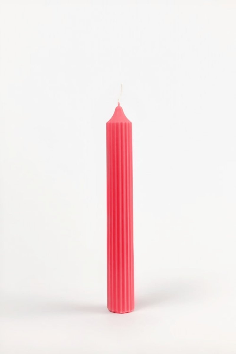 5Pcs Ribbbed Dinner Candles Size (7") - Classy Candles