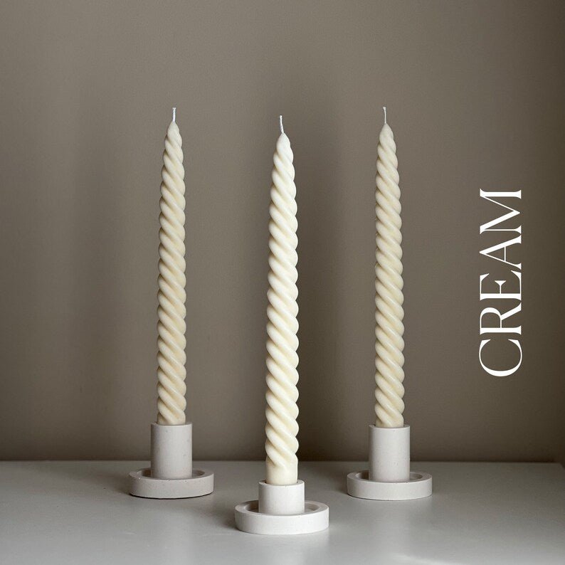 6Pcs Spiral Candles Size 10" Inches - Classy Candles