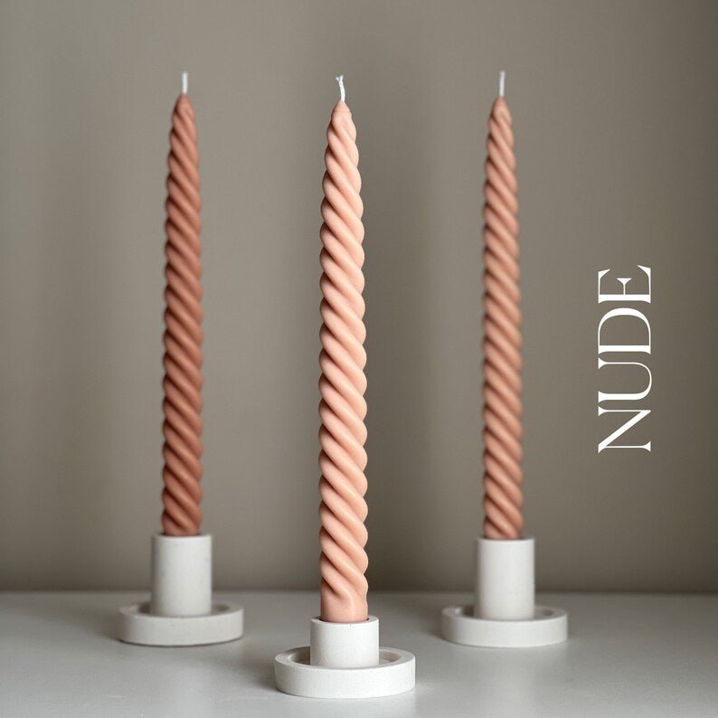 6Pcs Spiral Candles Size 10" Inches - Classy Candles