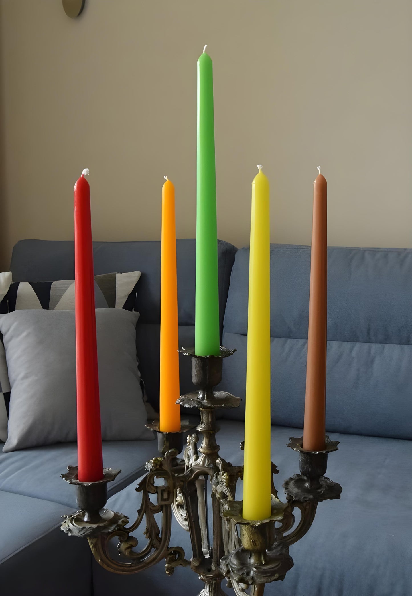 Set of 6 Elegant 8-Inch Dinner Taper Candles – Perfect for Any Occasion