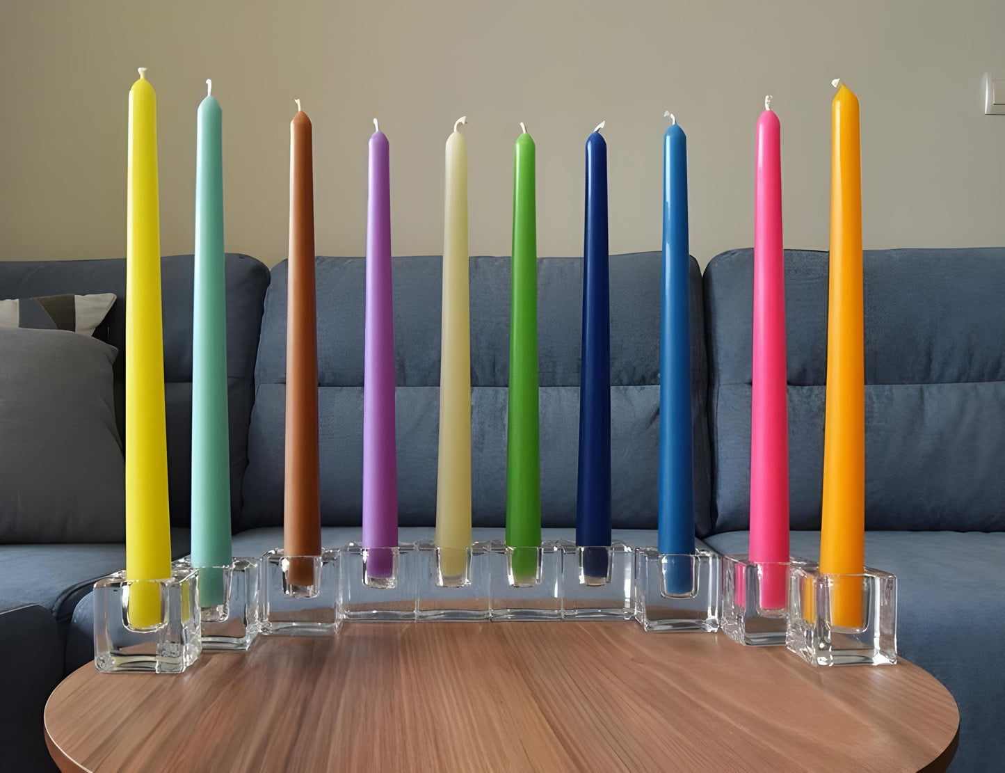 Set of 6 Elegant 8-Inch Dinner Taper Candles – Perfect for Any Occasion